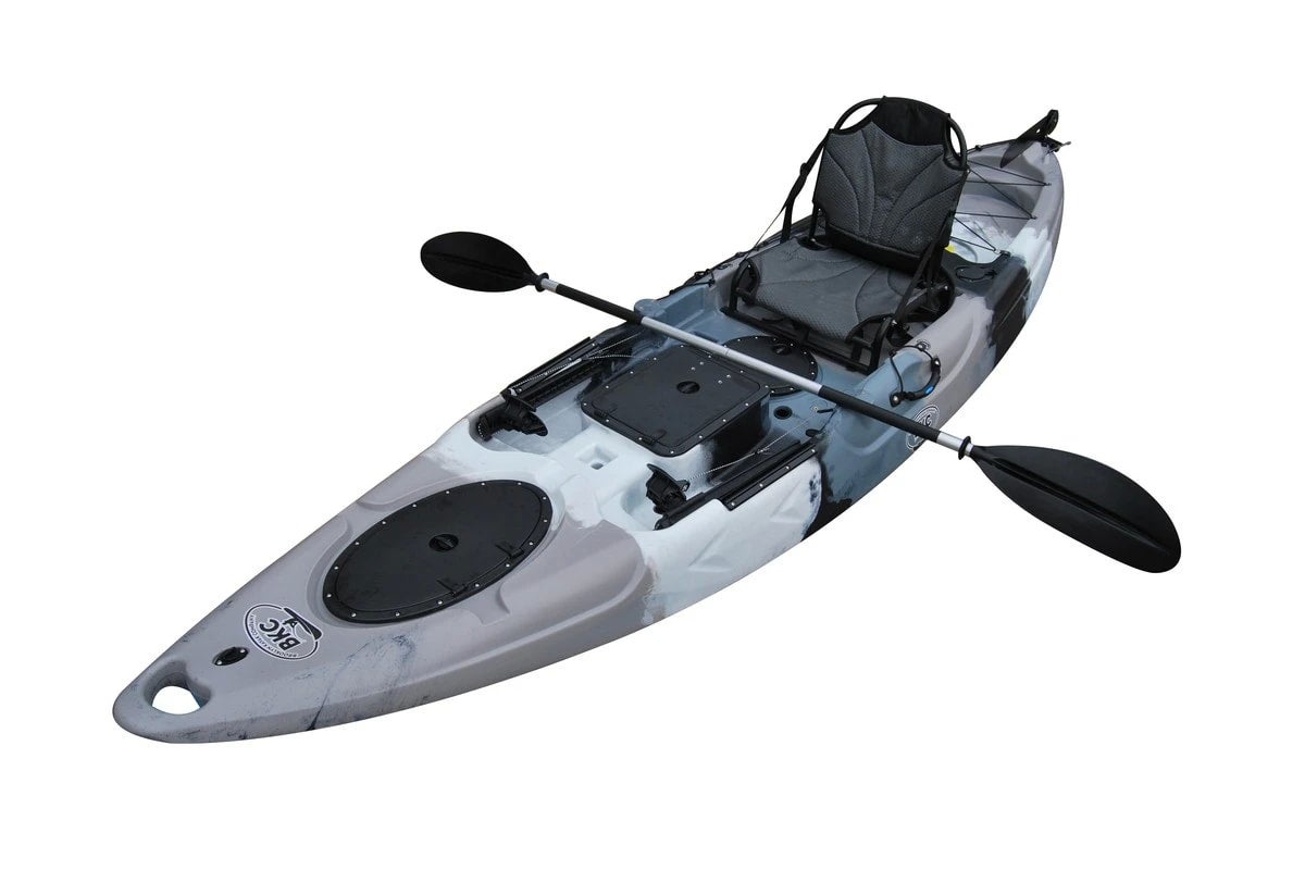 BKC - RA220 - 11.5-foot Solo Sit on Top Angler Fishing Kayak w